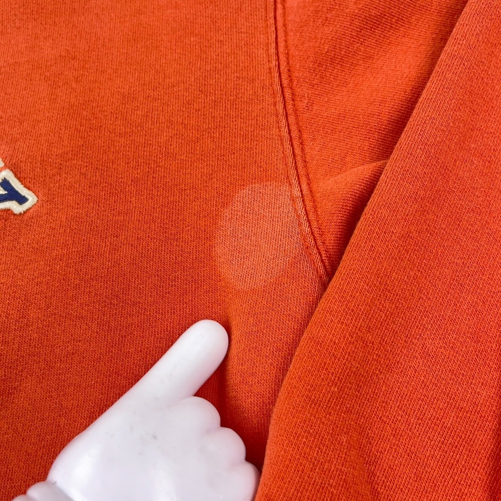 Vintage Y2K Old Navy Youth XL Orange Spellout Sweatshirt Embroidered 2000s Boys - Picture 5 of 11